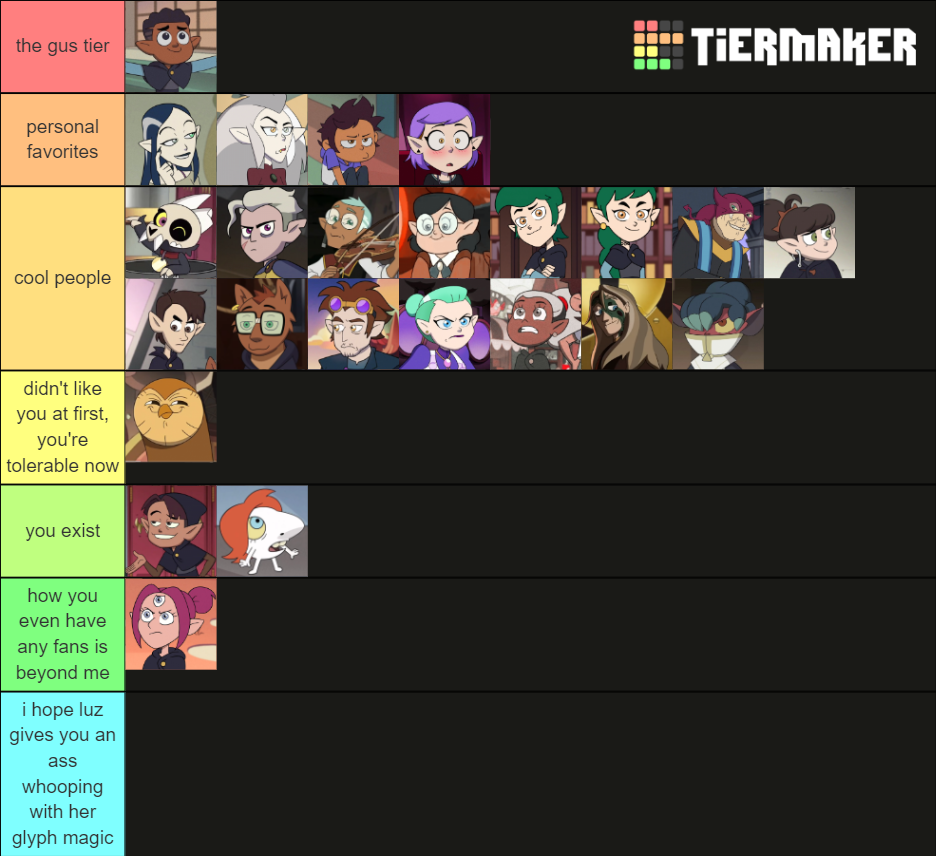 The Owl House Characters 1 Tier List Rankings) TierMaker