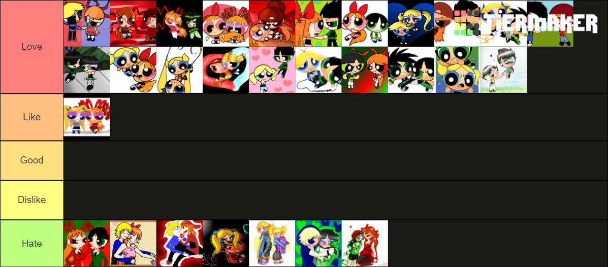 Powerpuff Girls ships Tier List (Community Rankings) - TierMaker