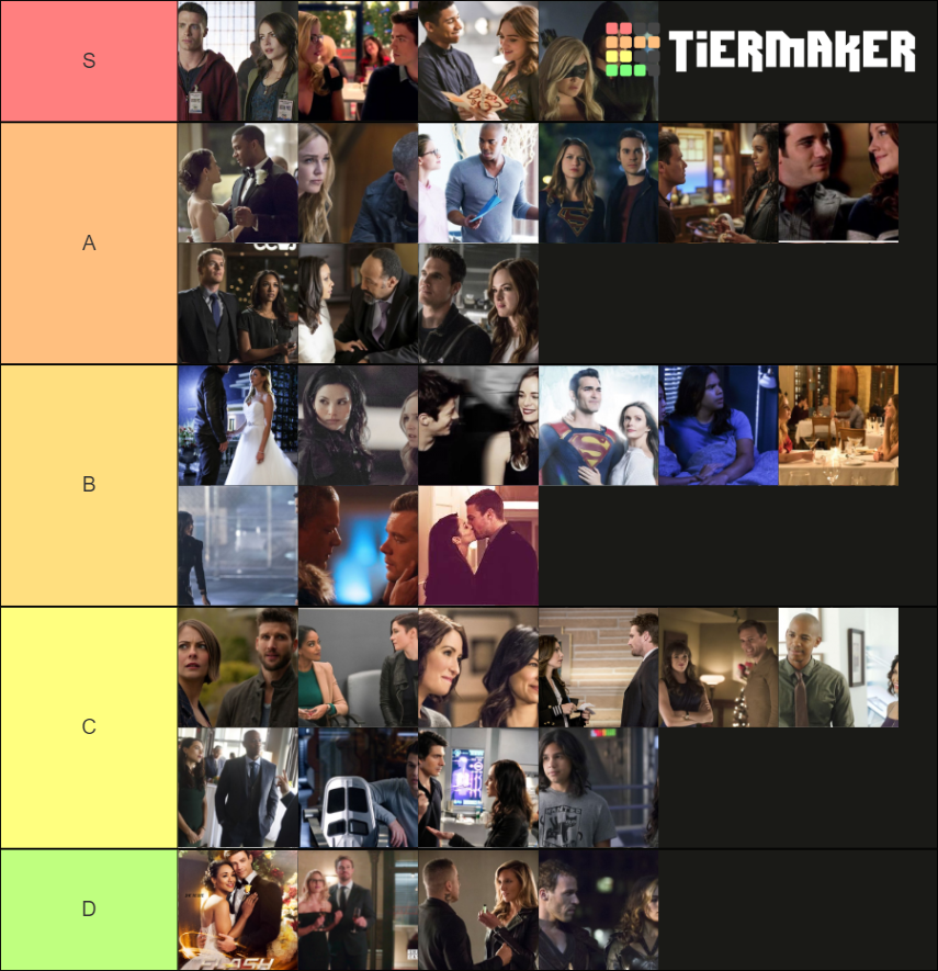 Arrowverse Shipscouples Tier List Community Rankings Tiermaker 9409