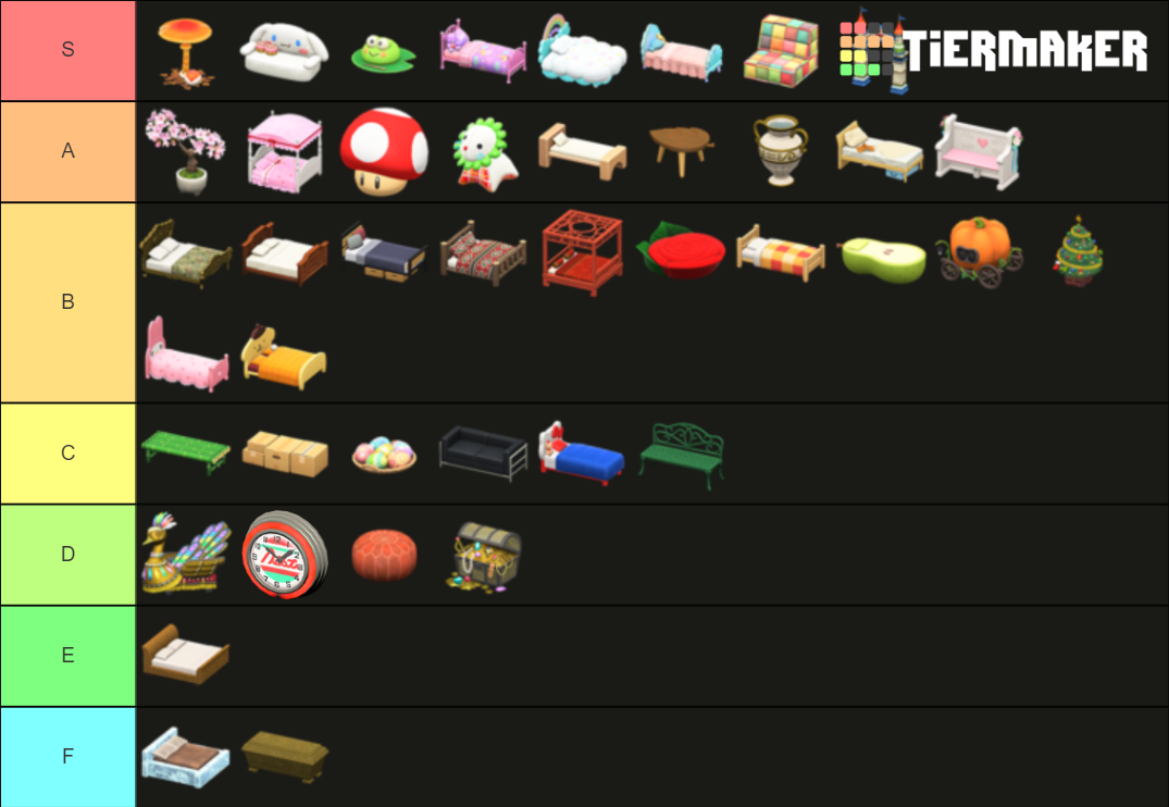 ACNH Furniture Series (+2.0) Tier List Rankings) TierMaker