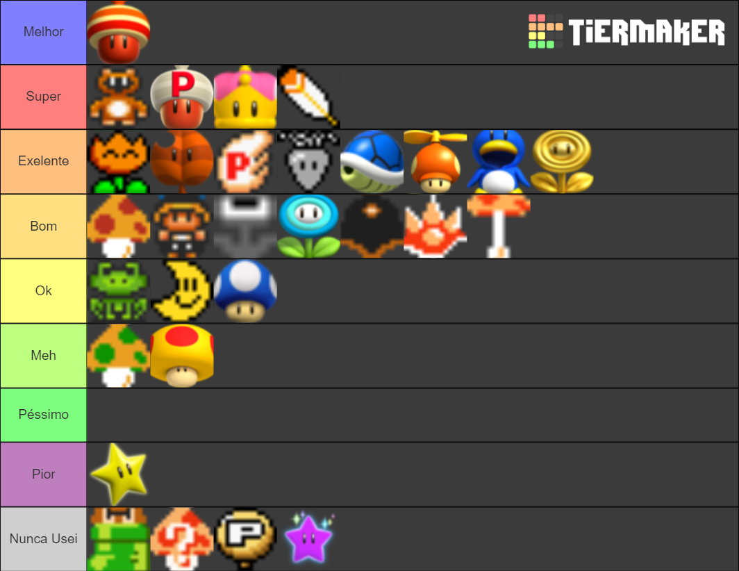 2D Super Mario Bros Power-Ups Tier List (Community Rankings) - TierMaker