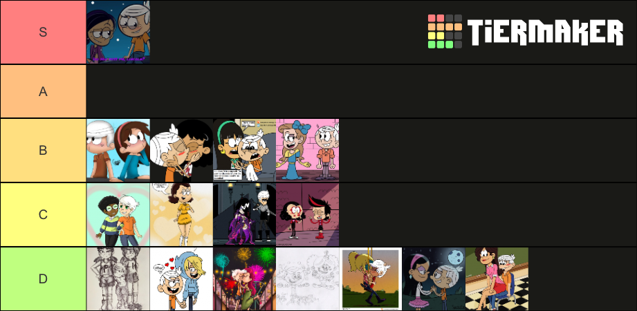 Lincoln Loud Ships Tier List (Community Rankings) - TierMaker