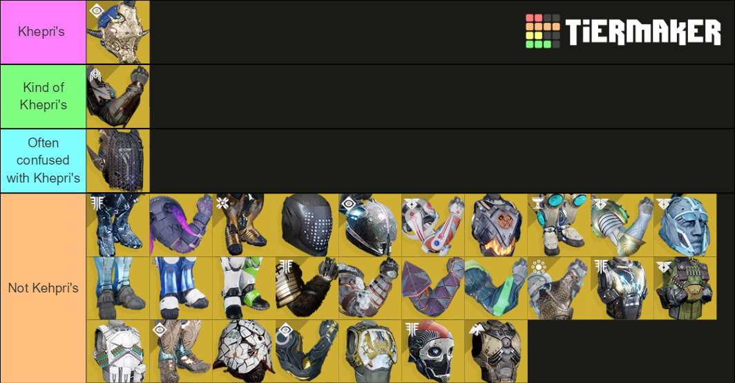 Destiny 2 Titan Exotics(S18) Tier List Rankings) TierMaker