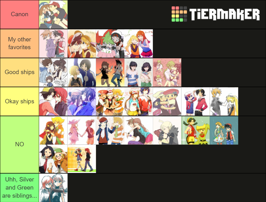 Pokemon Special Pokespe Ships Tier List Community Rankings Tiermaker