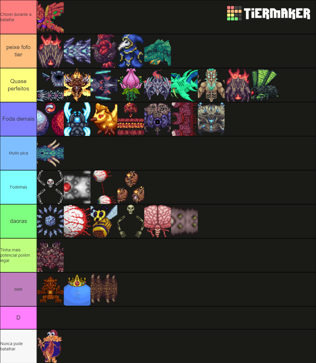 terraria + calamity mod bosses Tier List (Community Rankings) - TierMaker