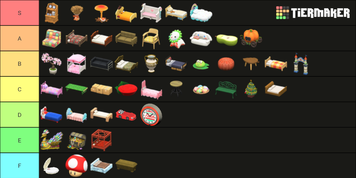 ACNH Furniture Series (+2.0) Tier List Rankings) TierMaker
