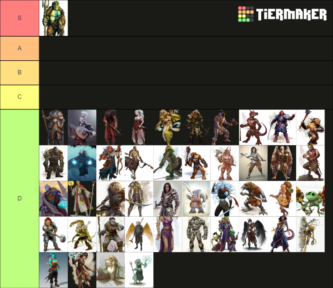 DnD Races Ranked Tier List (Community Rankings) - TierMaker