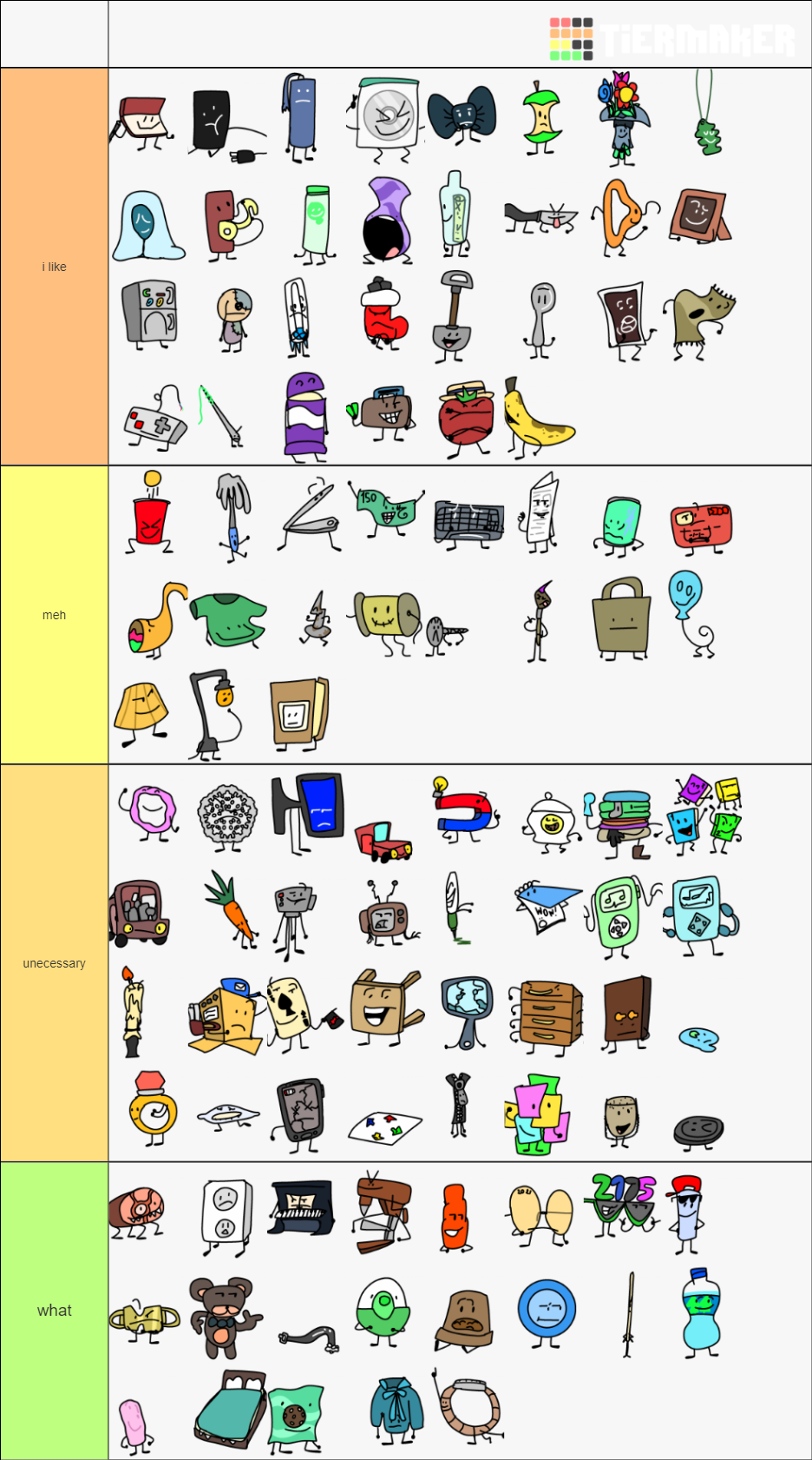 Objects 101 Tier List (Community Rankings) - TierMaker