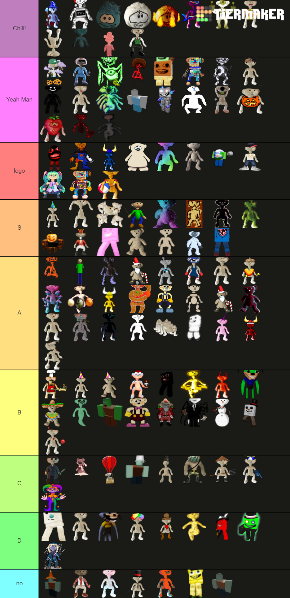 BEAR * (And Alpha) Skins Tier List (Community Rankings) - TierMaker