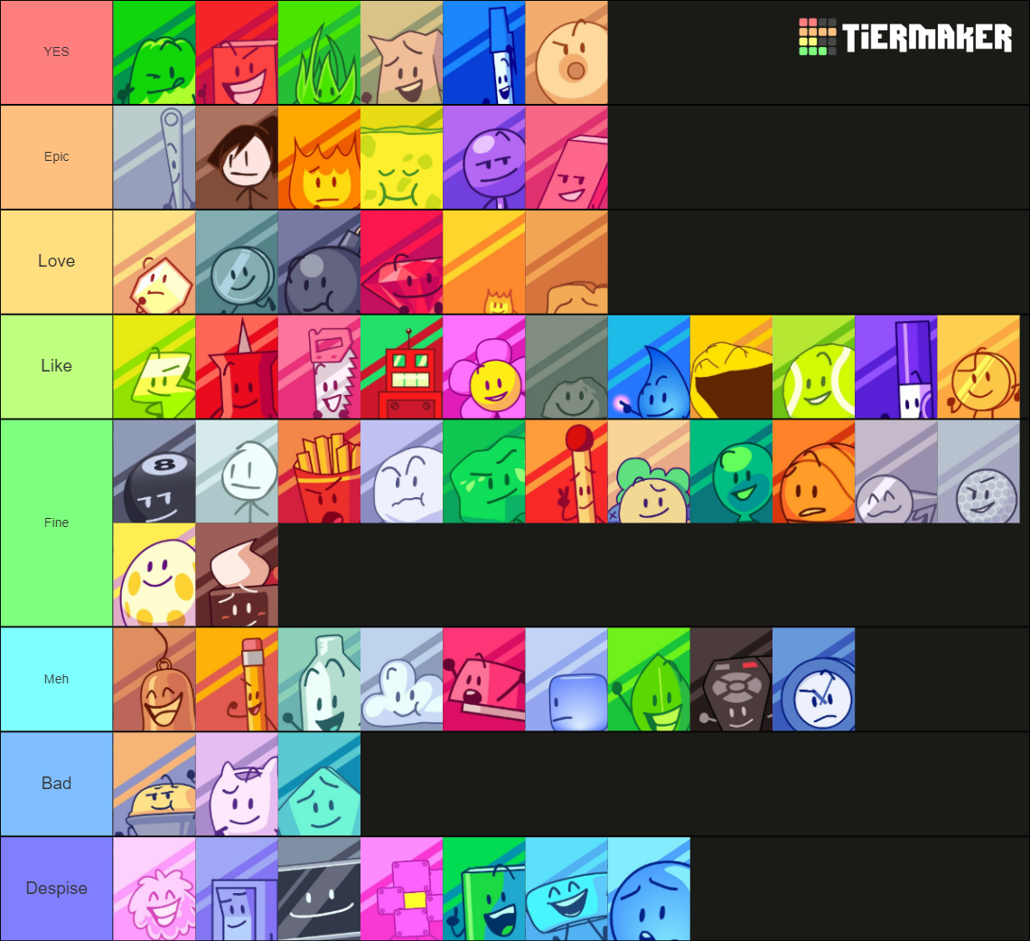 BFB/TPOT (New Icons) Tier List Rankings) TierMaker