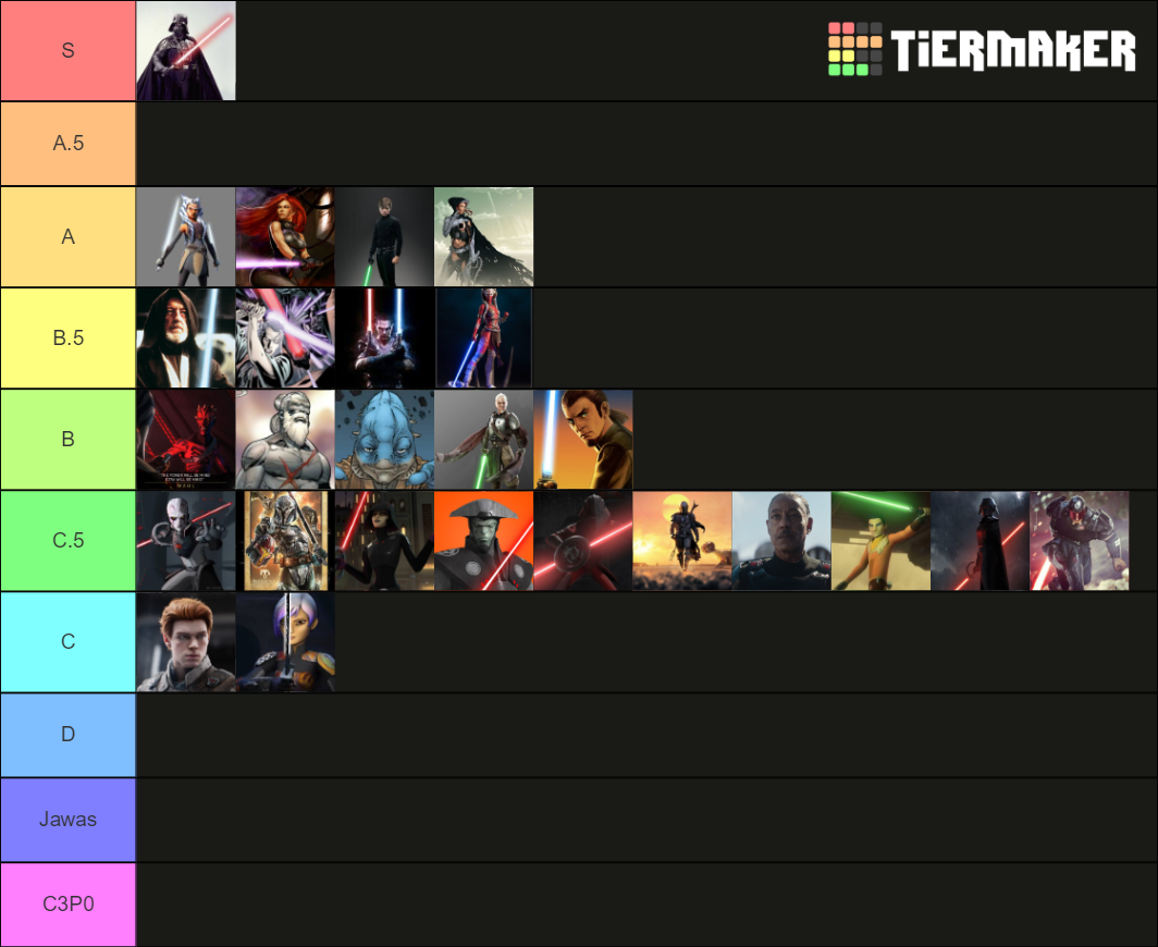 Star Wars Lightsaber Duelists Ranked (Empire/Rebellion Era) Tier List