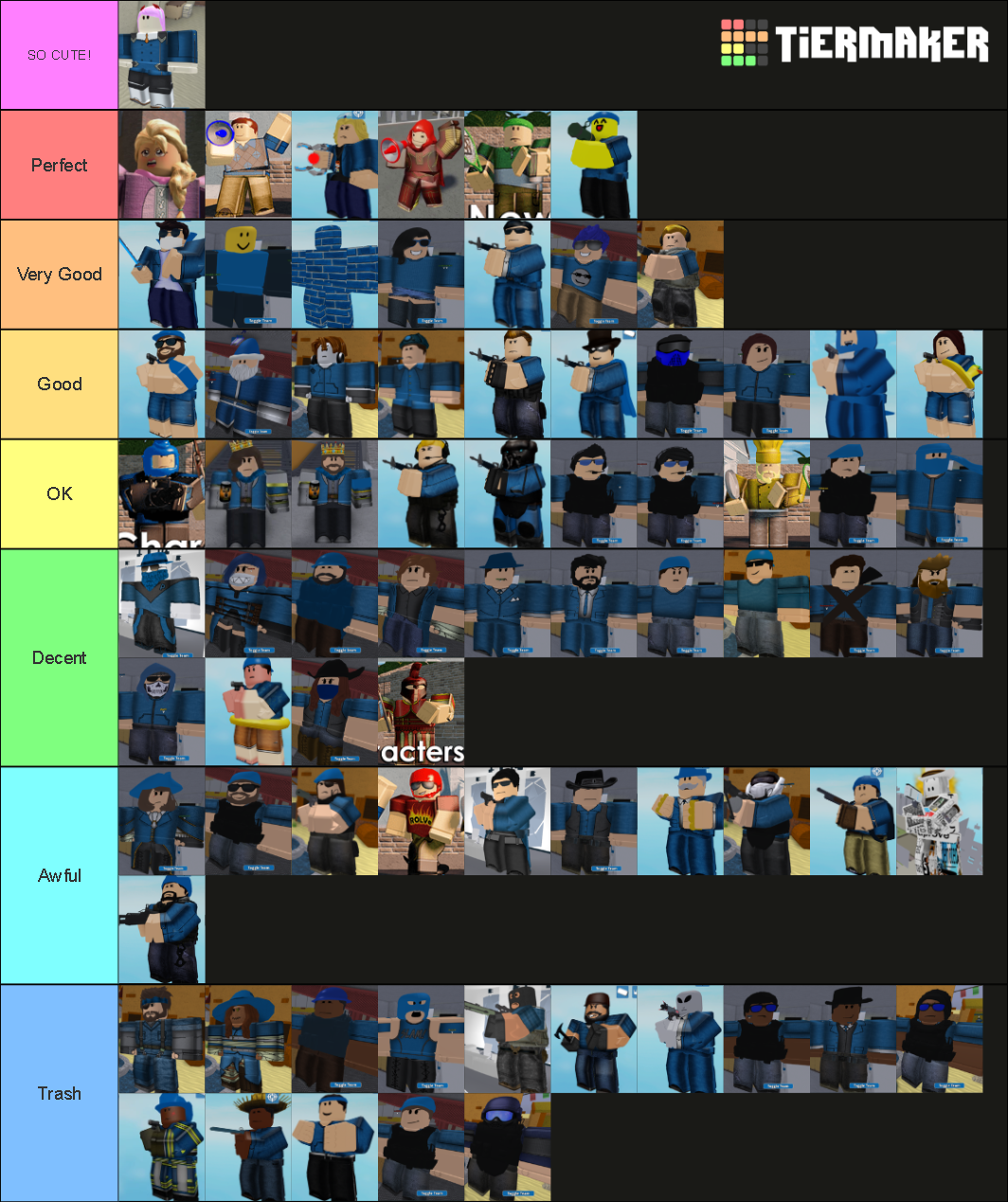 Roblox Arsenal Skins (Updated) Tier List (Community Rankings) - TierMaker