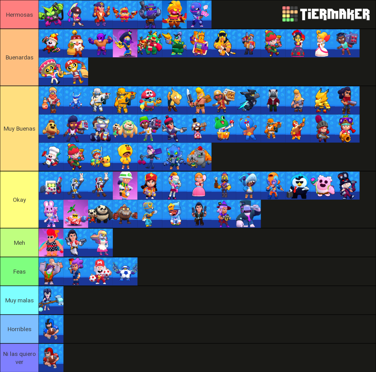 Skins Brawl Stars Tier List (Community Rankings) - TierMaker