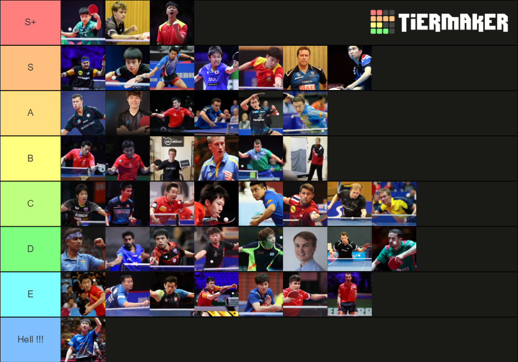 Top table tennis players Tier List Rankings) TierMaker
