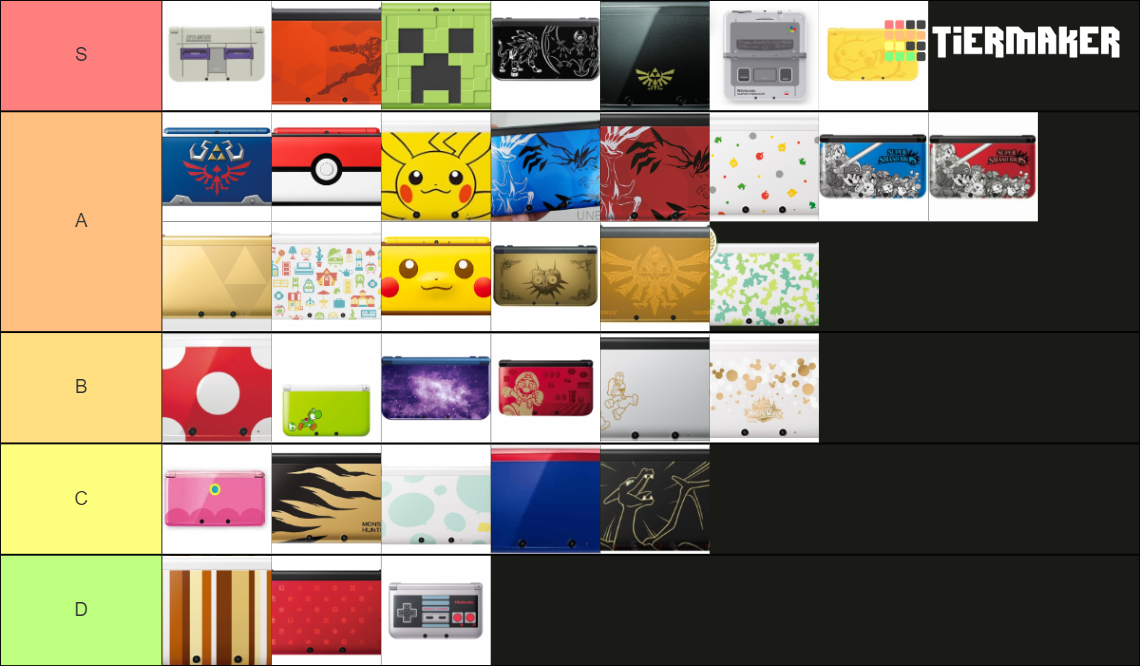 3DS Limited Editions Tier List Rankings) TierMaker