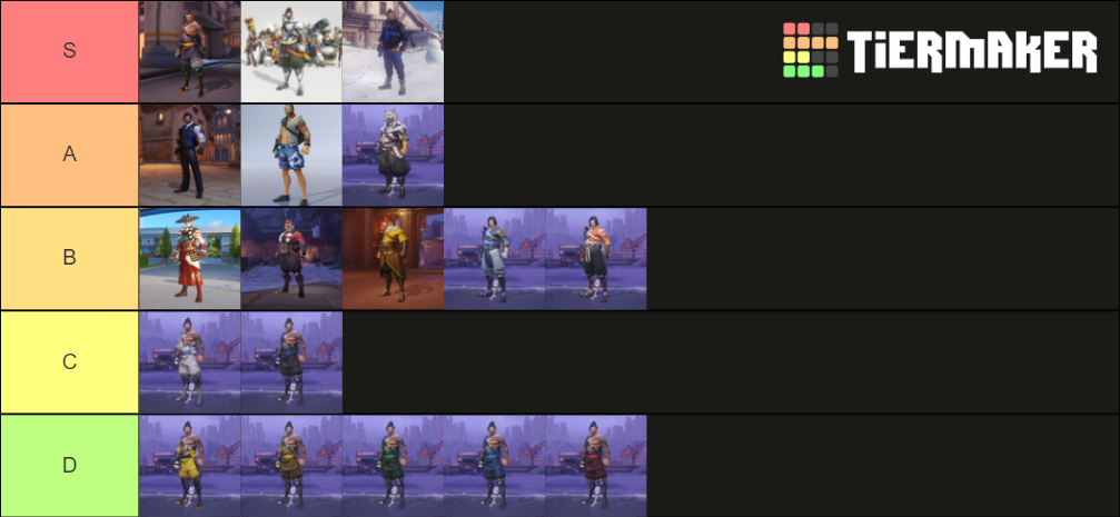 Hanzo Skins 2021 Tier List Community Rankings Tiermaker