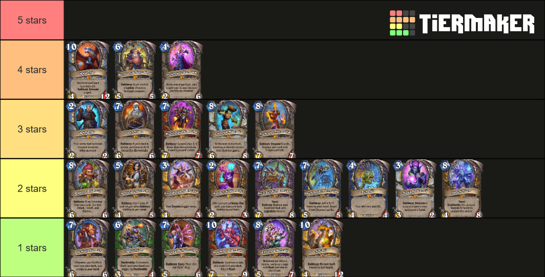 Hearthstone Legendary Tier List 2025