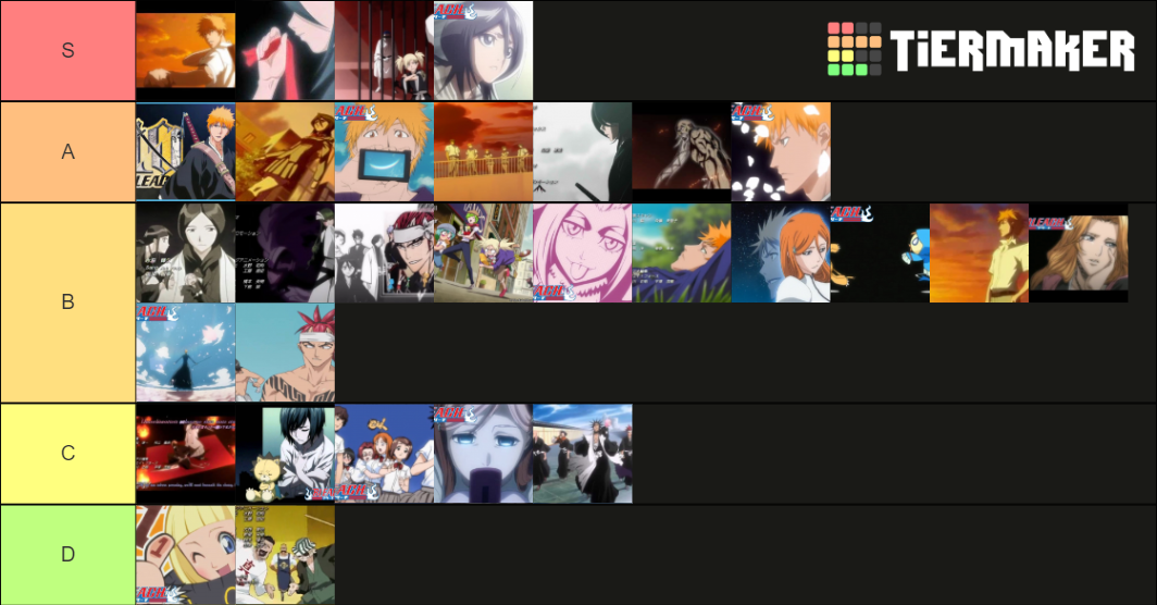 All endings Bleach Tier List Rankings) TierMaker
