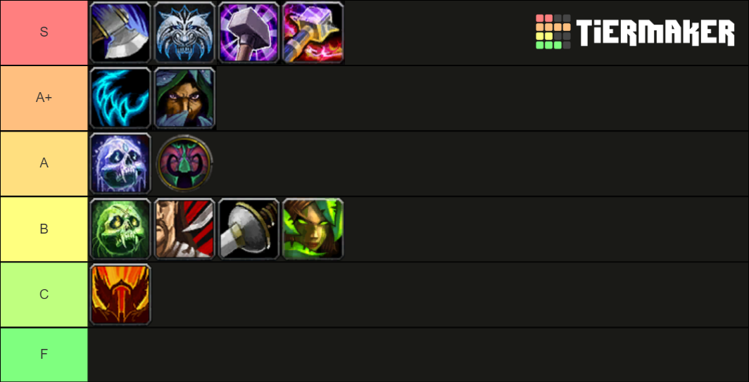World of Warcraft Specs Tier List Rankings) TierMaker