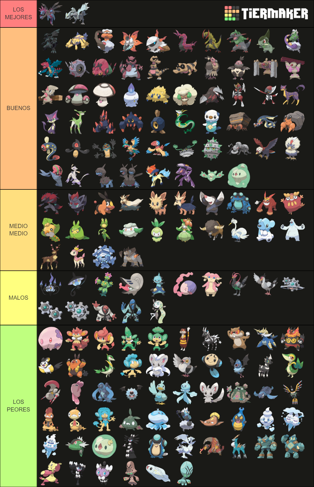 pokemon favoritos de quinta generacion Tier List (Community Rankings ...