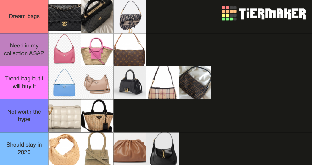 Top designer handbags of 2020 Tier List (Community Rankings) - TierMaker