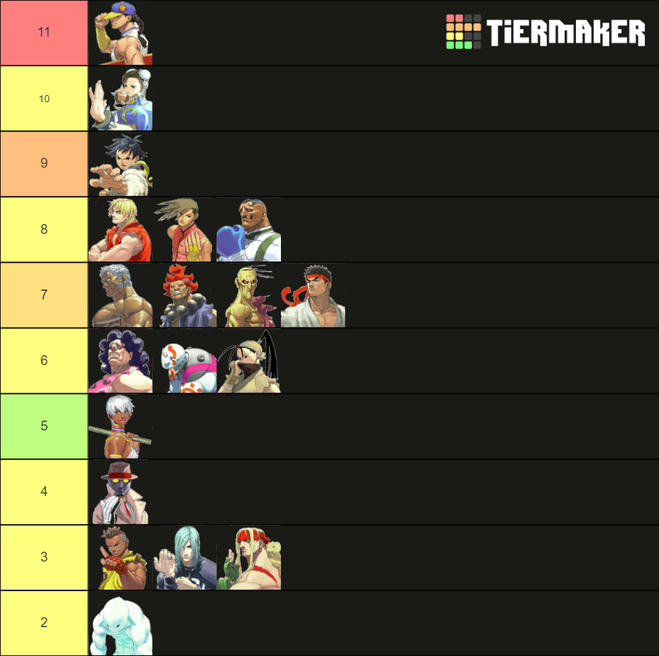 Street Fighter 3 3rd Strike Tier List Rankings) TierMaker