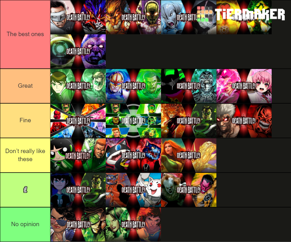 Lantern Corps death battle matchups Tier List (Community Rankings ...