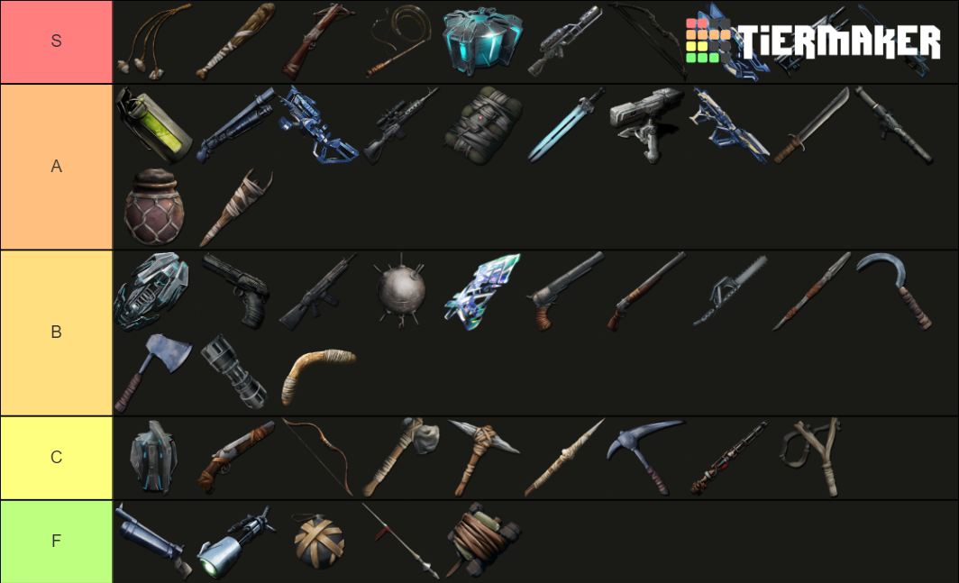 Rev S ARK Weapon Tierlist Tier List Community Rankings TierMaker   Revs Ark Weapon Tierlist 776712 1611180932 