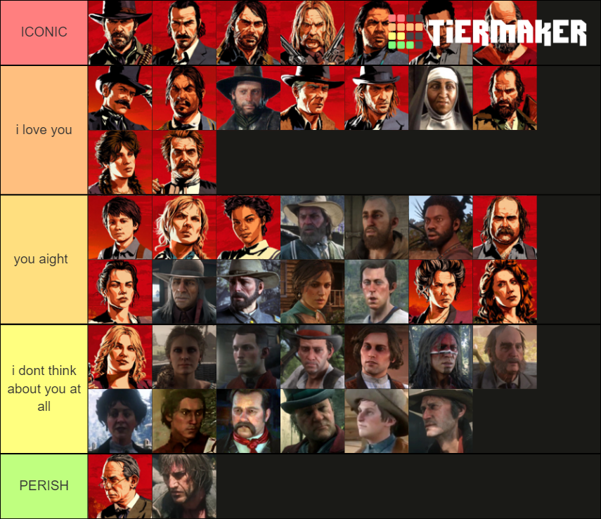 red dead redemption 2 Tier List (Community Rankings) - TierMaker