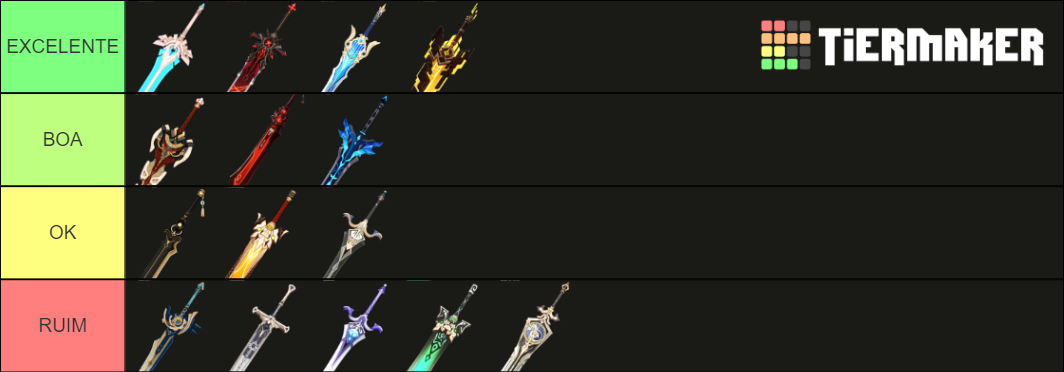 Espadão Genshin Tier List (Community Rankings) - TierMaker