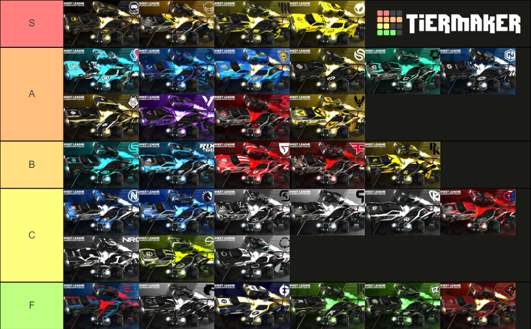 Rank ALL Rocket League Esports Decals (RLCS 21-22, JAN 2022) Tier List