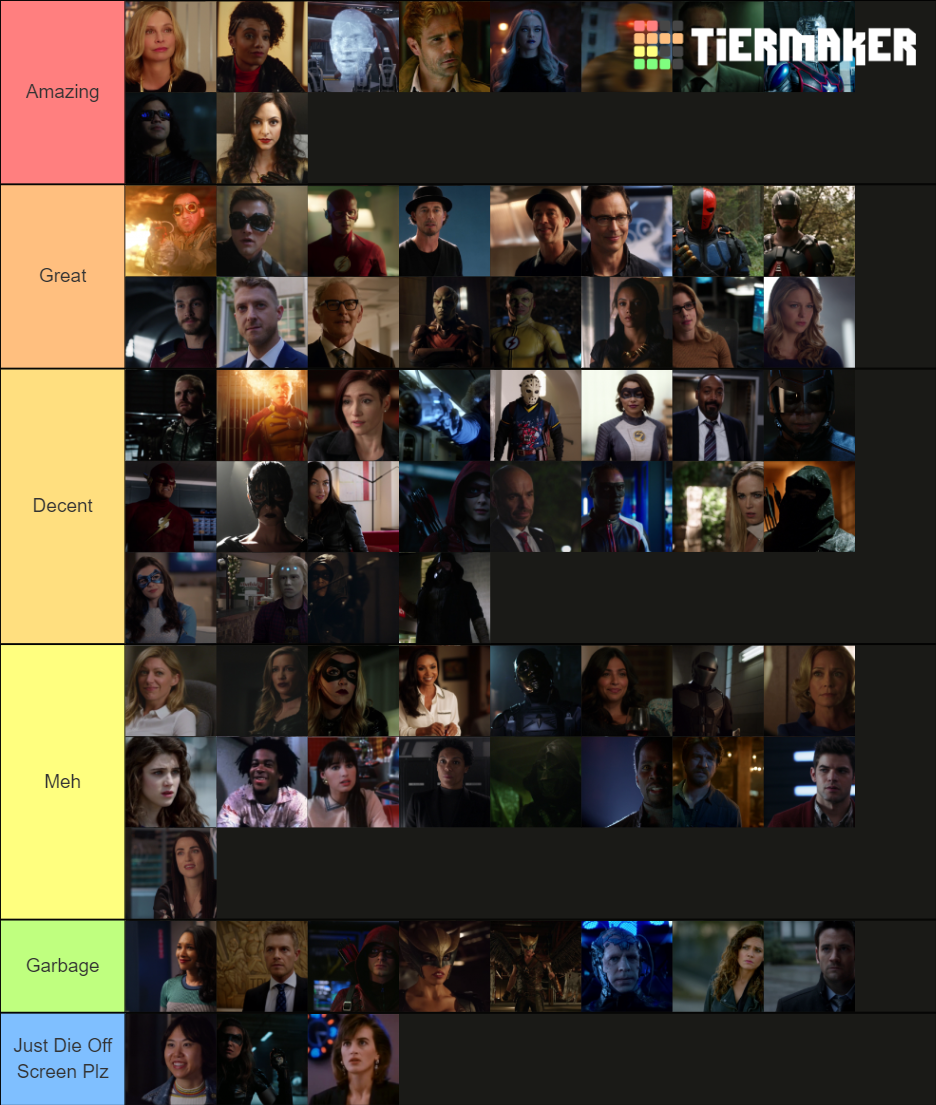 Arrowverse Main Characters Tier List Community Rankings Tiermaker 1386