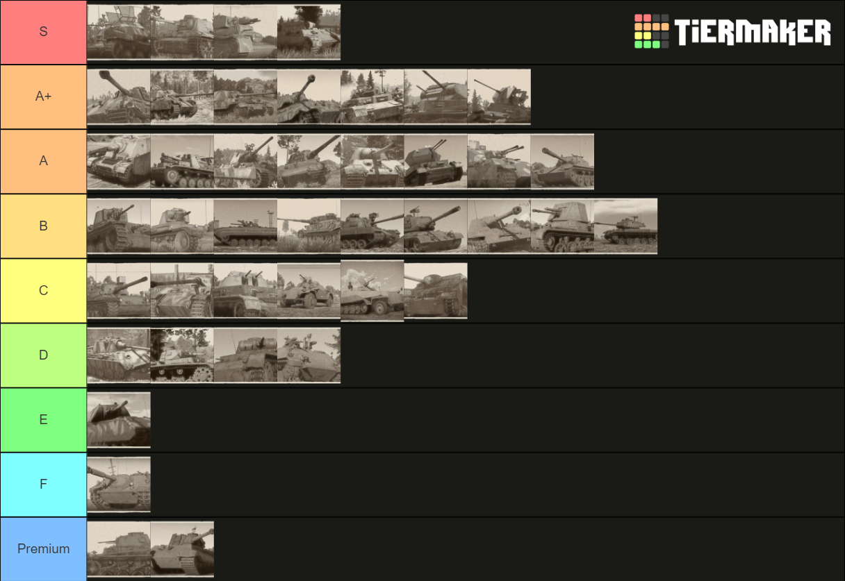 war thunder german tank tier list