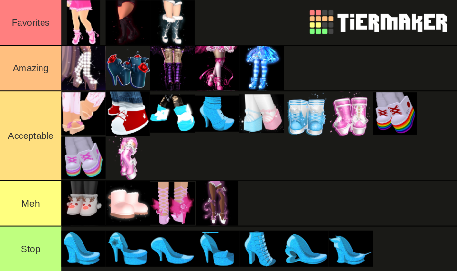 Ranked Royale High Shoes Tier List (Community Rankings) - TierMaker