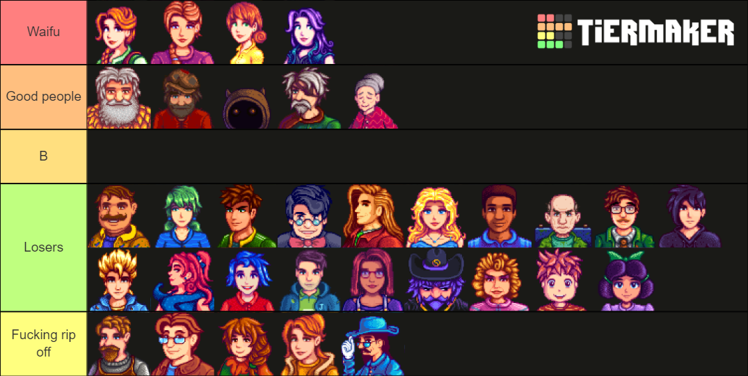 Stardew valley Tier List (Community Rankings) - TierMaker