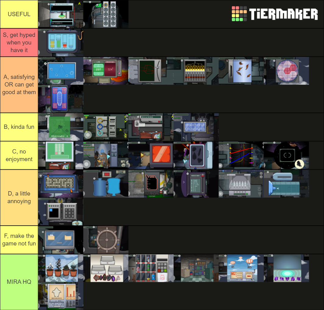 Among us Task Tier List (Community Rankings) - TierMaker