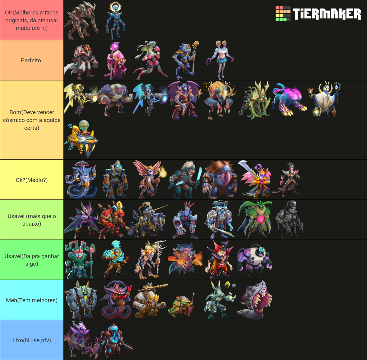 Monster Legends Mythics Tier List (Community Rankings) - TierMaker