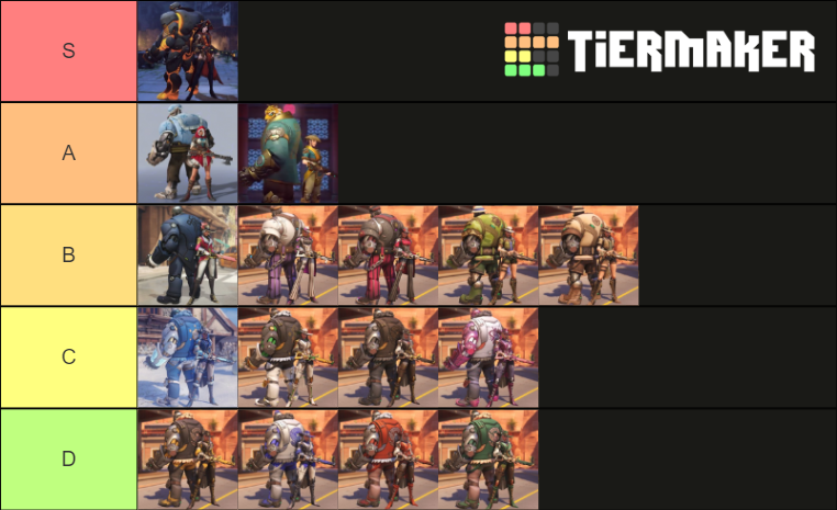 Overwatch Ashe Skins Tier List Community Rankings TierMaker