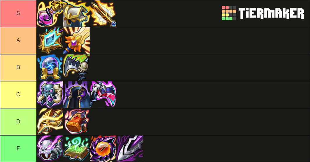 Idle Heroes Orange Artifact Tier List Rankings) TierMaker