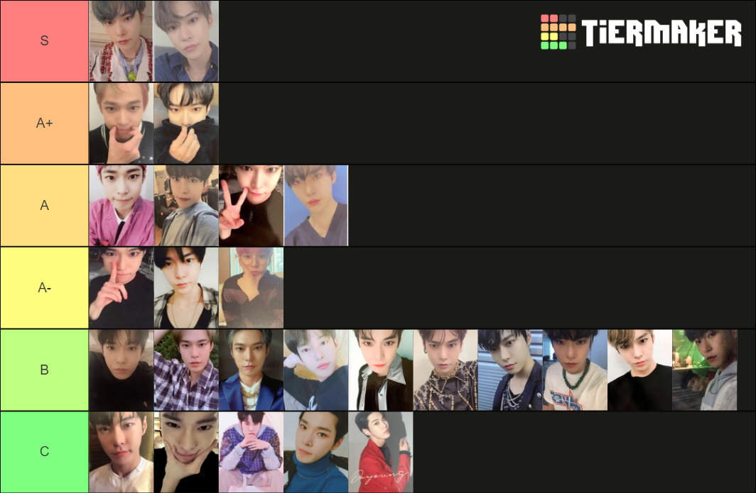 Doyoung PC Ranking Tier List Rankings) TierMaker