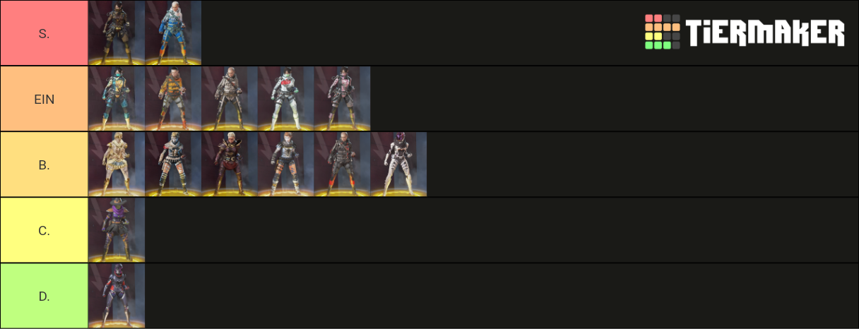 Wraith skins Tier List (Community Rankings) - TierMaker