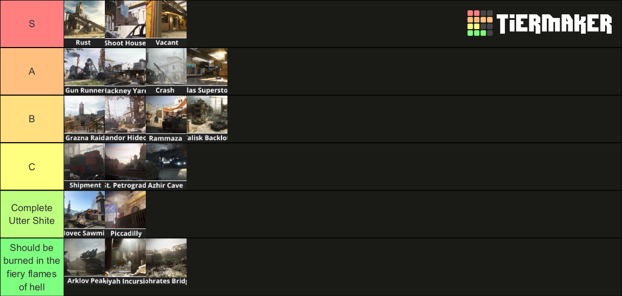 Modern Warfare Multiplayer Map Tier List (Community Rankings) - TierMaker