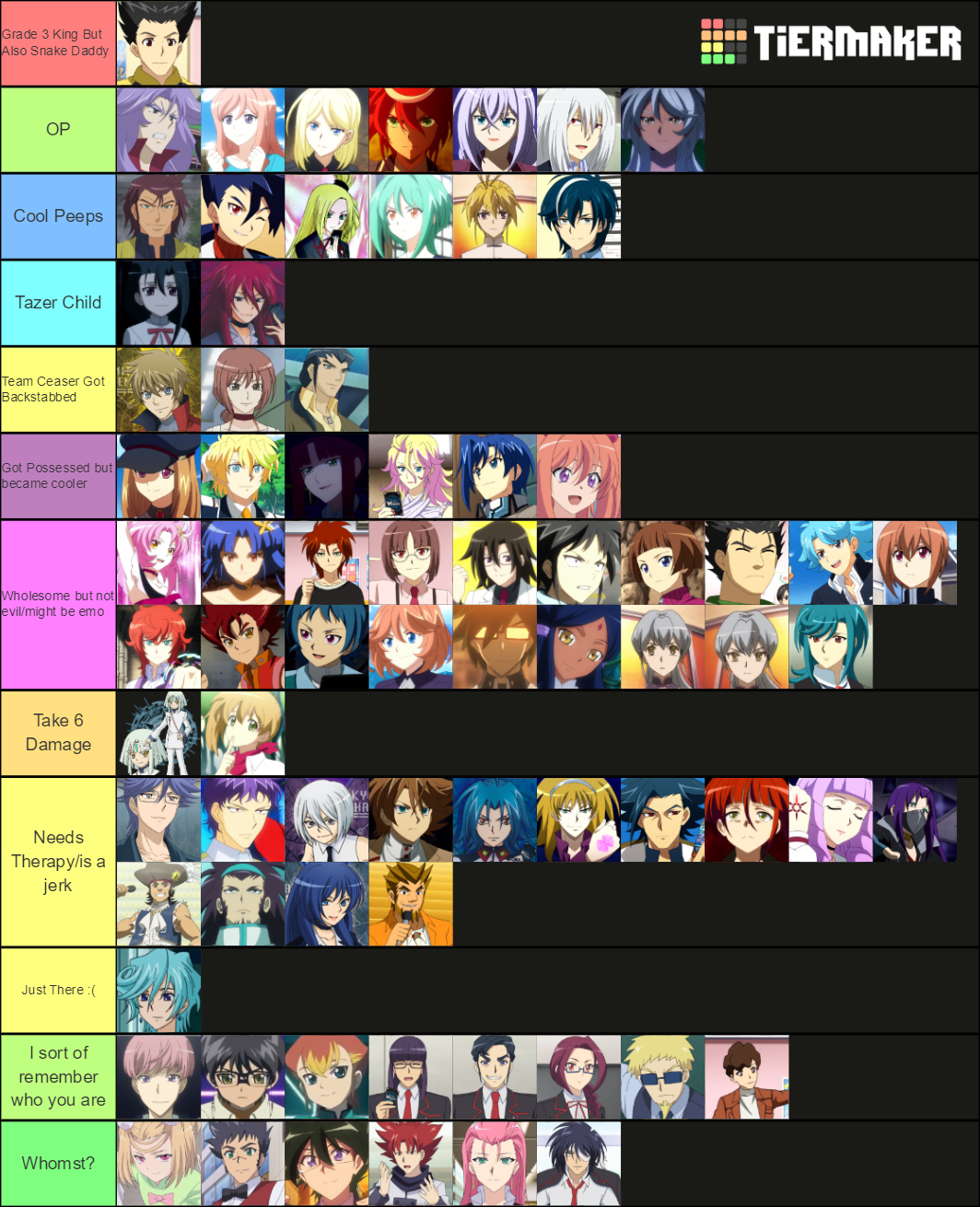 Cardfight!! Vanguard Characters Tier List (Community Rankings) - TierMaker