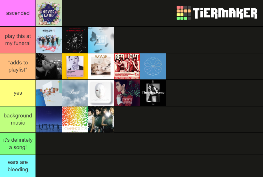 butterfly kpop songs Tier List Rankings) TierMaker