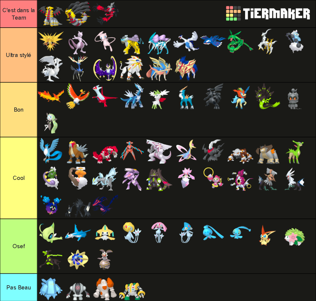 Pokémons Légendaires Tier List (Community Rankings) - TierMaker