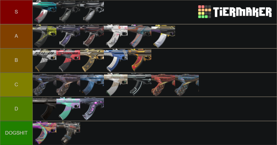 Valorant Vandal Skins Tier List Community Rankings TierMaker