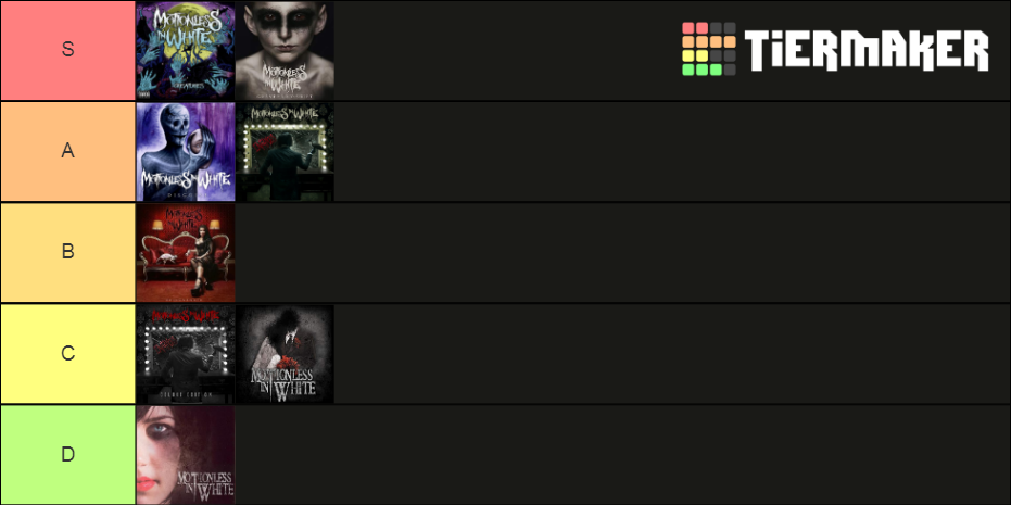 Motionless In White Discography Tier List (Community Rankings) - TierMaker