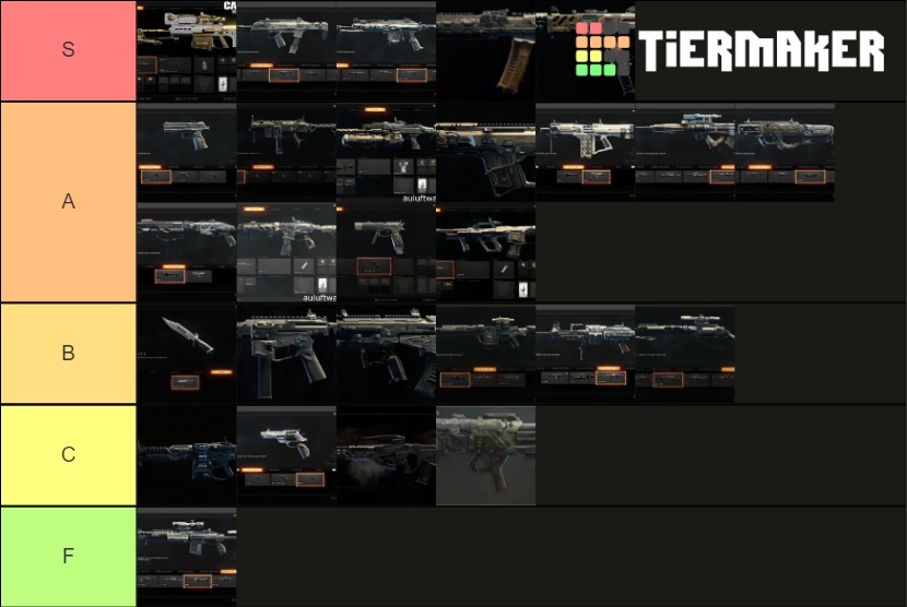 Bo4 launch guns Tier List Rankings) TierMaker
