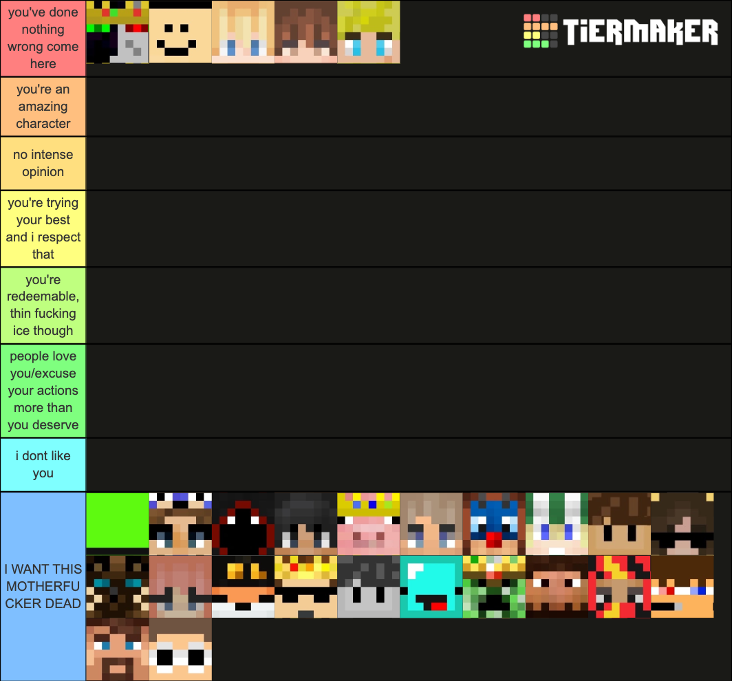 DSMP Tier List (Community Rankings) - TierMaker