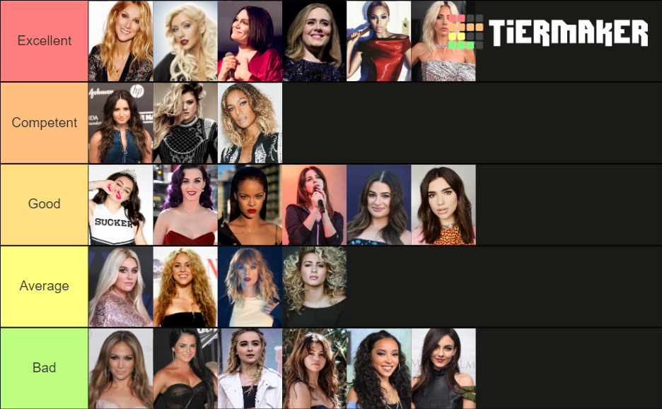 Female Singers Tier List Rankings) TierMaker